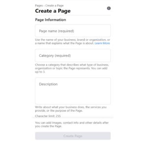 How to create page on Facebook